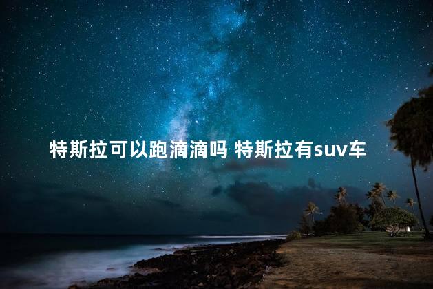 特斯拉可以跑滴滴吗 特斯拉有suv车型吗​​​​​​​